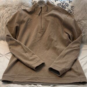 Kenneth Cole Men's Zip-Neck Sweater in Taupe Brown